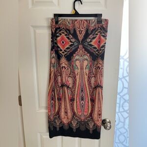Elegant Multicolor Paisley Women's dress
